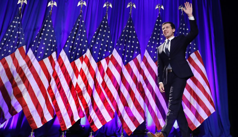 Pete Buttigieg leads pack in Iowa poll for first time