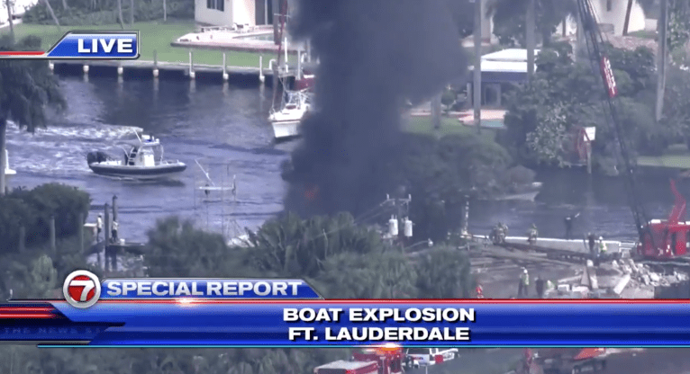 Two people hospitalized after boat explosion in Fort Lauderdale