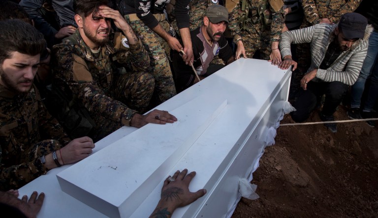 ‘The refugee camp is burning’: American aid worker reports assault by Turkey-backed forces in Syria