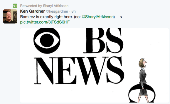After leaving CBS, Sharyl Attkisson retweets ‘BS’ News cartoon
