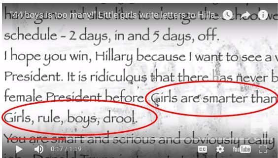 Hillary Ad Text: ‘Girls Rule, Boys Drool’