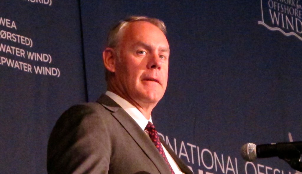 Ryan Zinke confronts protesters during clean energy speech: ‘Please sit down’