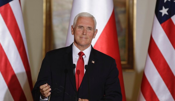 Pence plants Reaganite flag against Trump