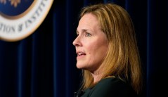 Amy Coney Barrett ignores Twitter and Facebook rebranding for ‘sake of clarity’