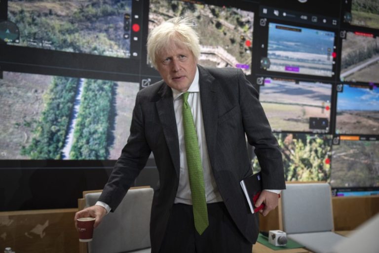 Former British Prime Minister Boris Johnson attends the Yalta European Strategy Forum in Kyiv, Ukraine, Friday, Sept. 8, 2023.