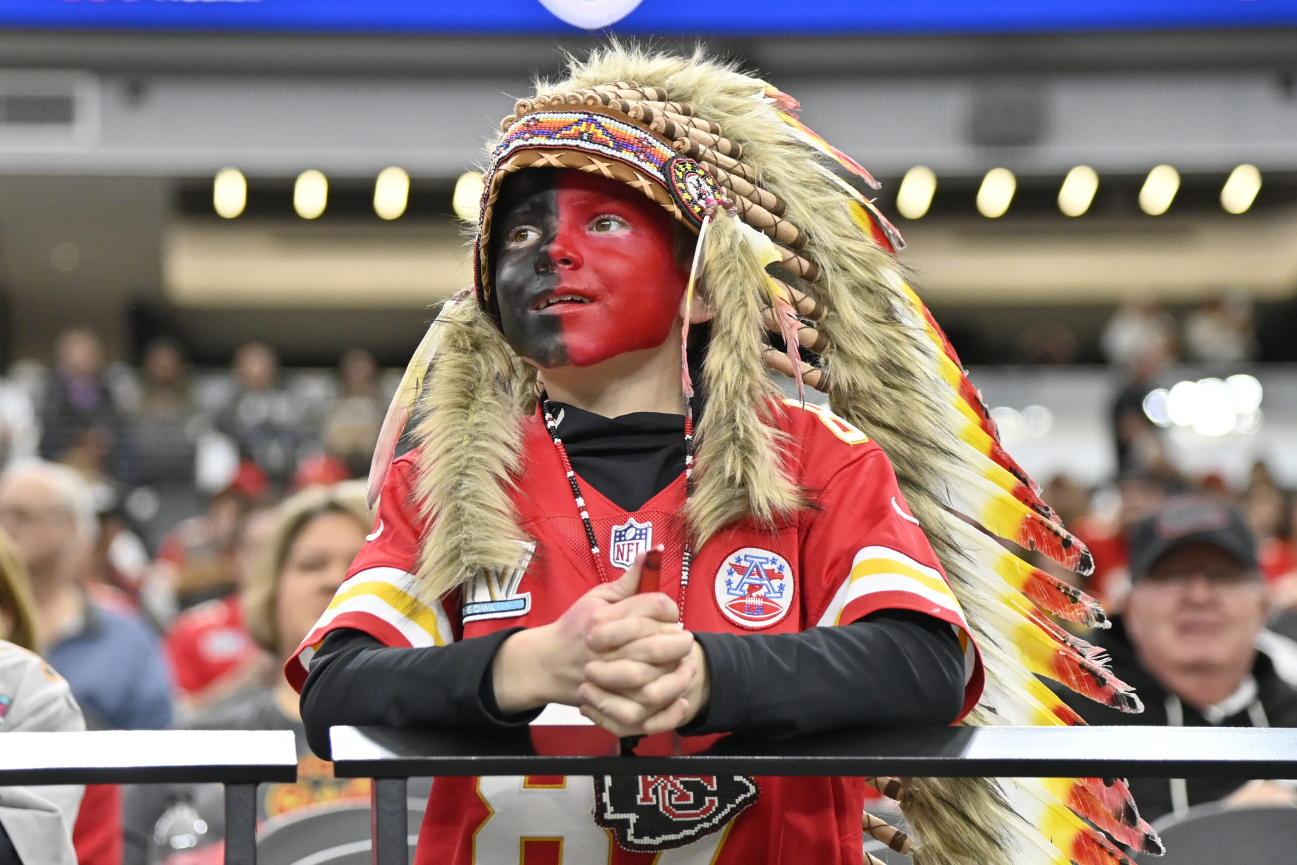 Super Bowl 2024: Defamed Kansas City Chiefs fan attends game with headdress