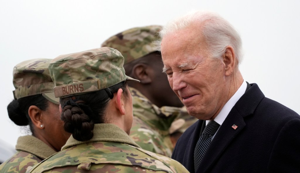 Biden attends dignified transfer of soldiers killed in Jordan drone attack