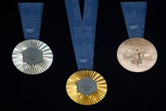 Olympic gold medals made mostly of silver