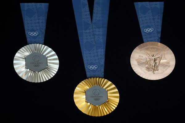 Olympic gold medals made mostly of silver