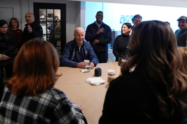 Joe Biden drinks tap water during visit to East Palestine