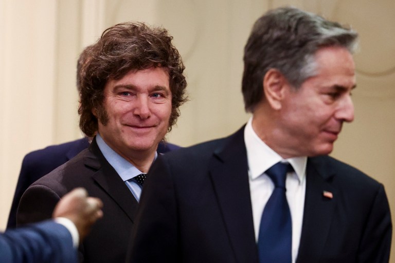 Argentina touts libertarian ‘social justice’ to Blinken before Javier Milei visits CPAC
