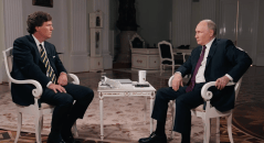 Vladimir Putin tells Tucker Carlson that invasion of Ukraine is still ‘a civil war’ in wide-ranging two-hour interview