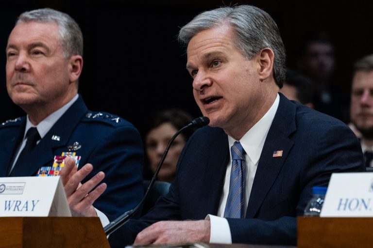Christopher Wray, March 11, 2024. (Graeme Jennings/Washington Examiner)