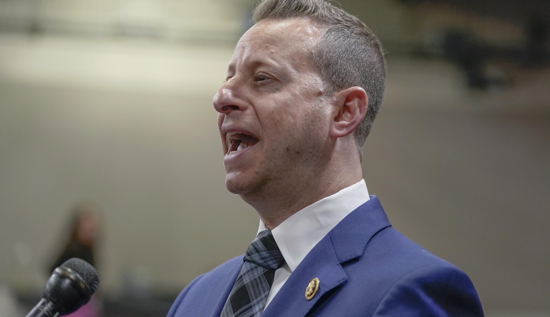 Jared Moskowitz mocks Republicans by donning Putin mask to impeachment hearing