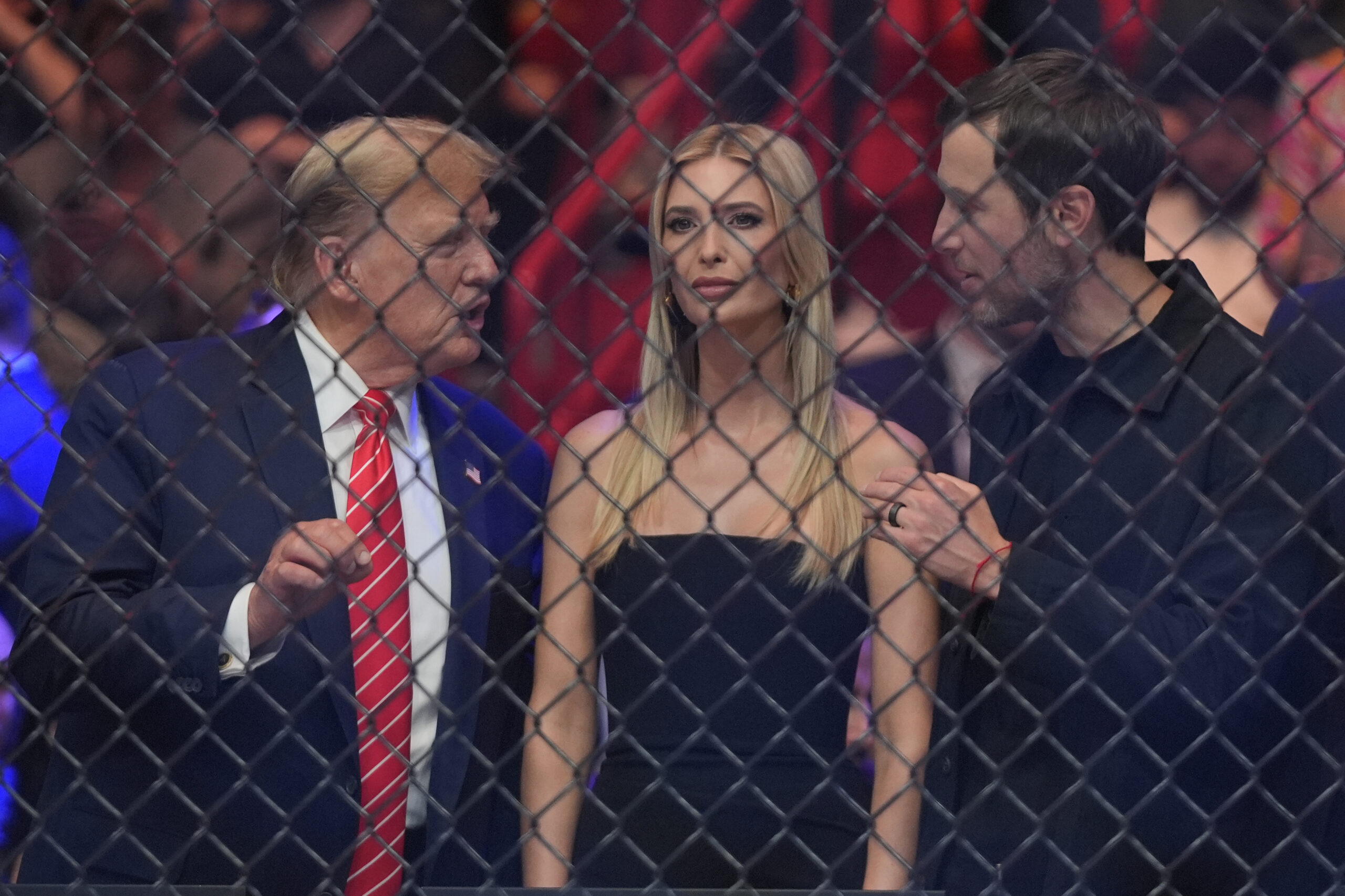 Donald Trump appears at UFC fight to anti-Biden chants