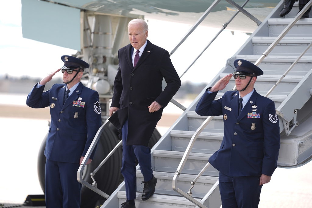 Biden hammers Trump in New Hampshire on tax cuts and entitlements