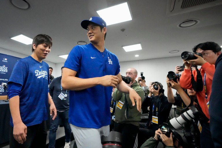 Shohei Ohtani claims he ‘never bet on baseball’ in first public comments about gambling scandal