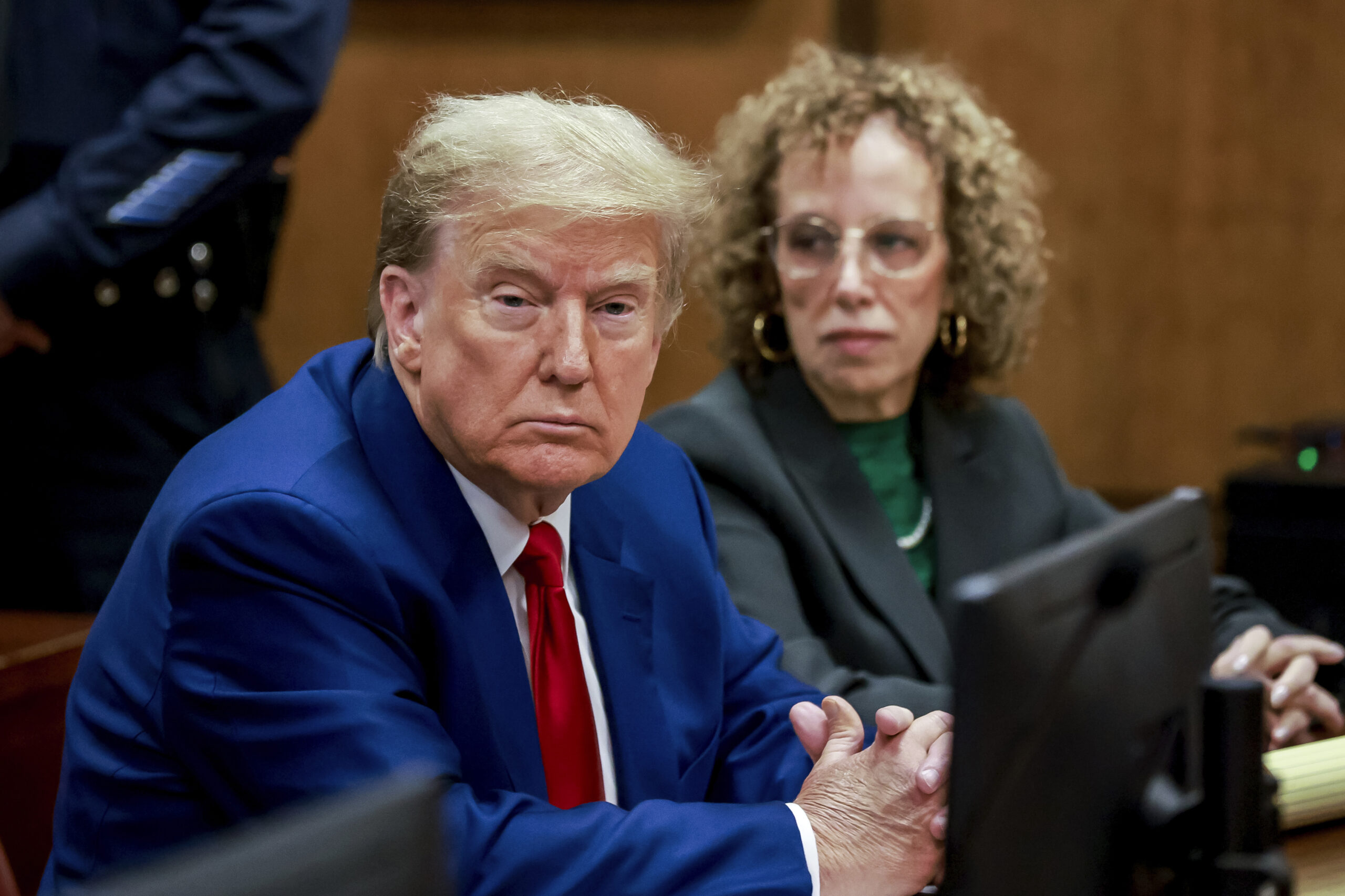 Trump arrives at New York courthouse for hush money hearing: ‘This is a witch hunt’