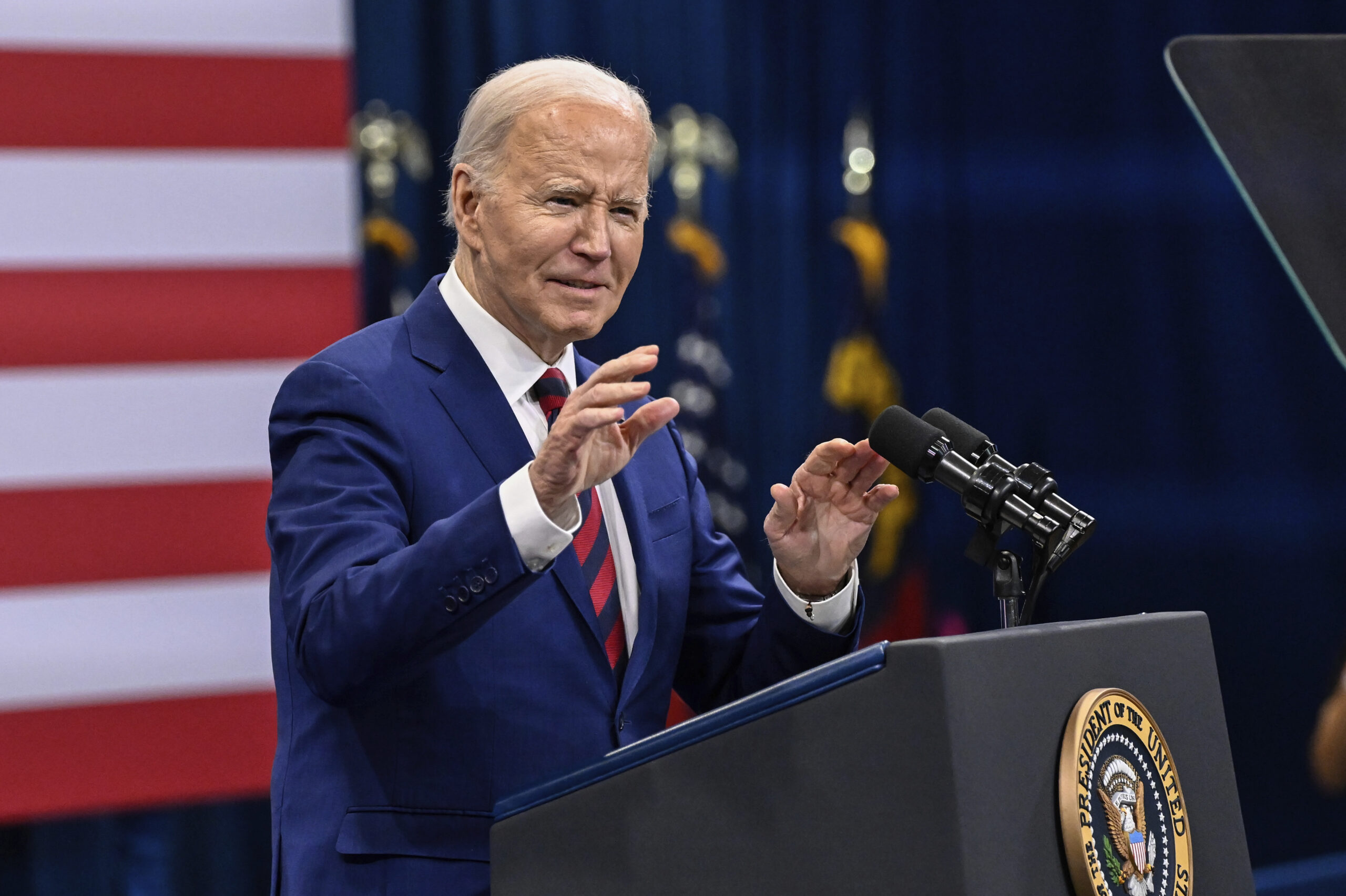 Biden pokes fun at Trump’s ‘orange hair’ during closed-door fundraiser