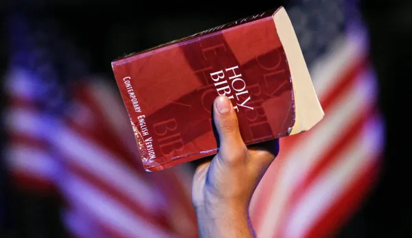 The Left puts on its sheep’s clothing to accuse Trump of sacrilege