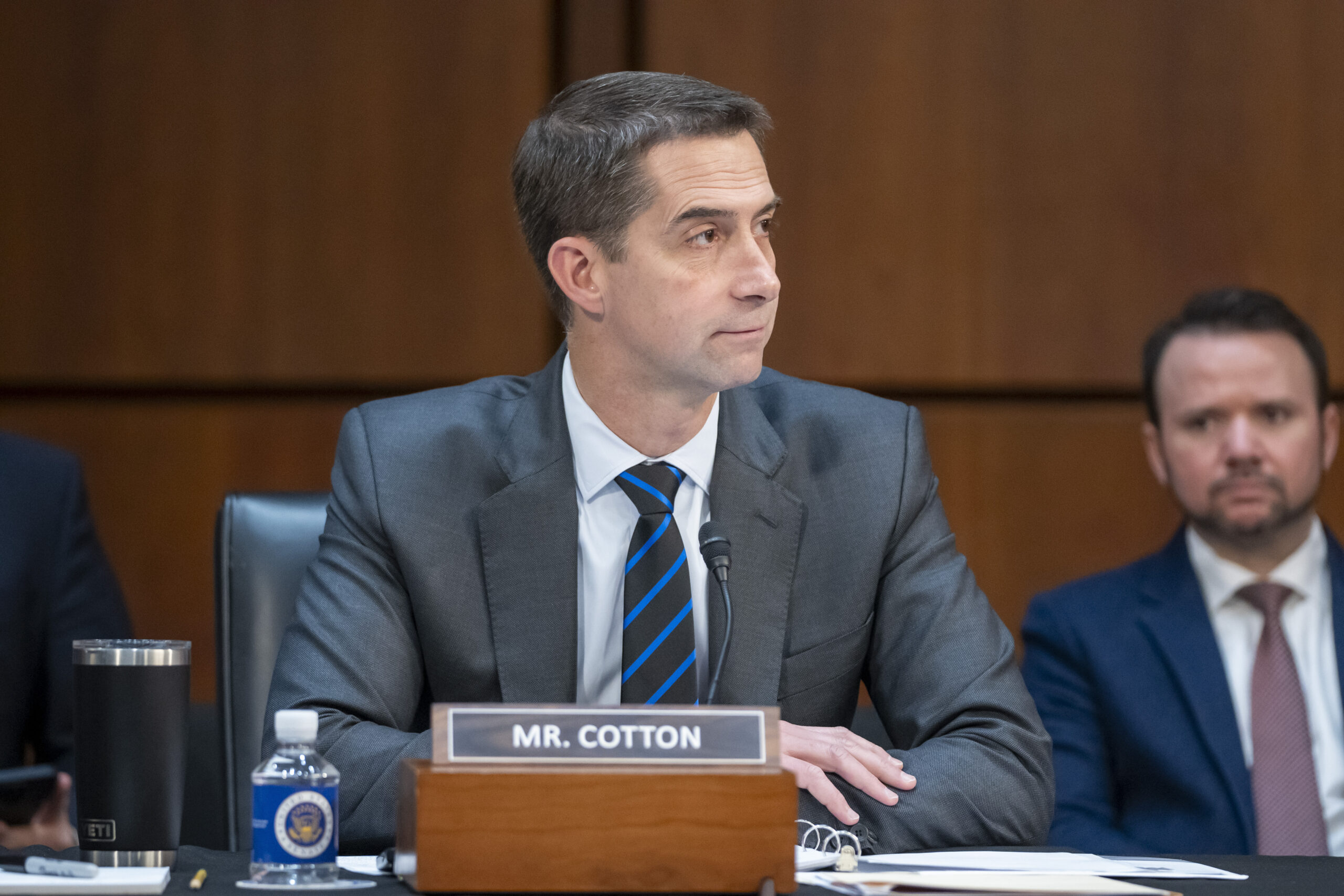 Tom Cotton stands by comment moving ‘pro-Hamas lunatics’ off the highway