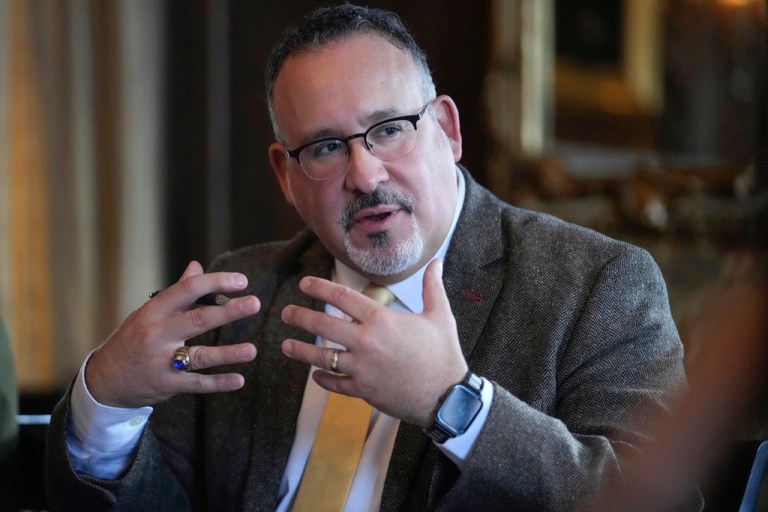 Miguel Cardona admits he has a vendetta against a Christian college