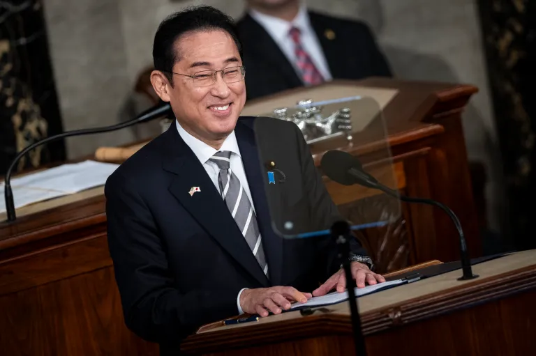 Japanese prime minister addresses ‘undercurrent of self-doubt’ about US role abroad 