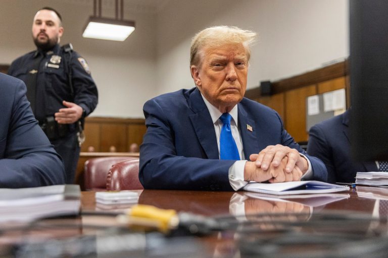 Trump trial: Former president told to stop using phone in court