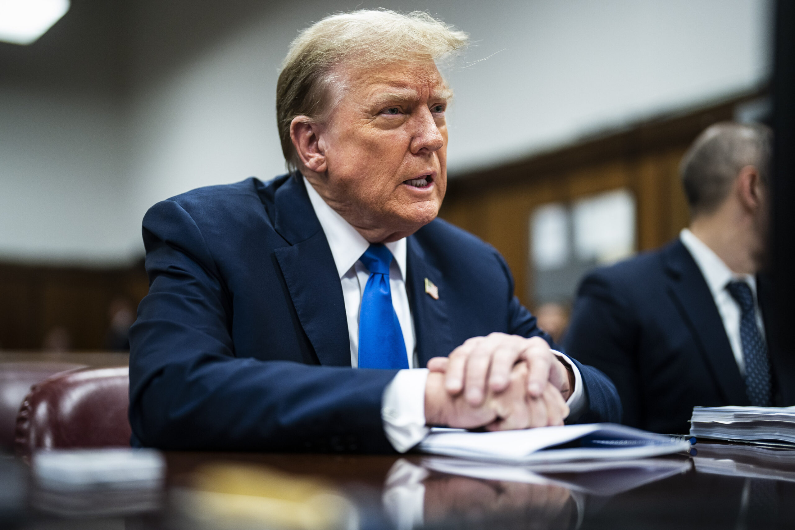 Trump trial: Tumultuous day in court ends with complete bench of jurors
