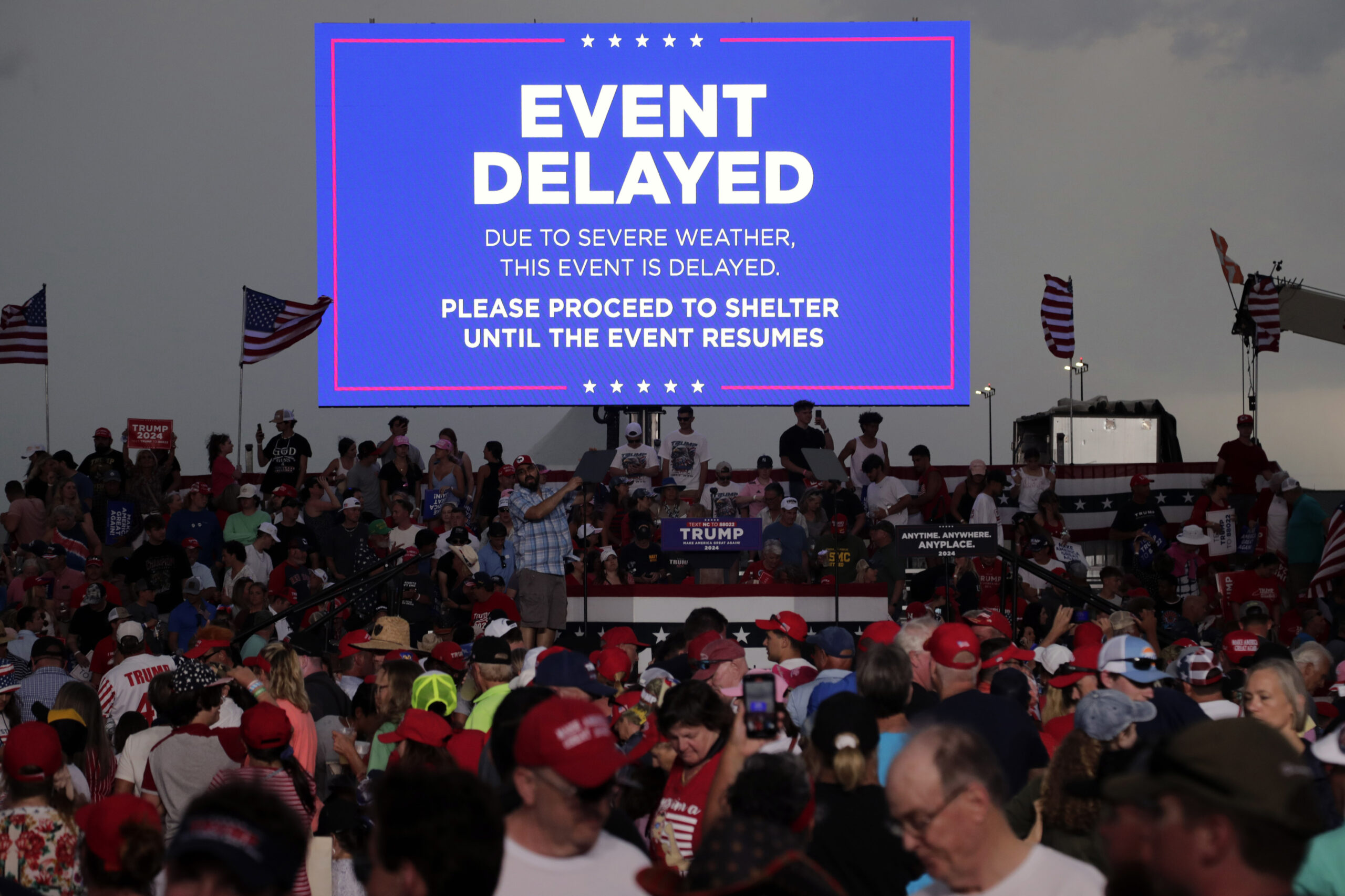 Trump postpones North Carolina rally due to inclement weather