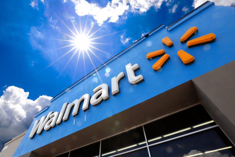 A Walmart sign is displayed over the entrance to a store, June 25, 2019, in Pittsburgh. Walmart said Tuesday, April 30, 2024, that it is launching its biggest store-label food brand in 20 years in terms of its breadth of items, as it seeks to appeal to younger customers who are not brand loyal and want chef-inspired foods that are more affordably priced.