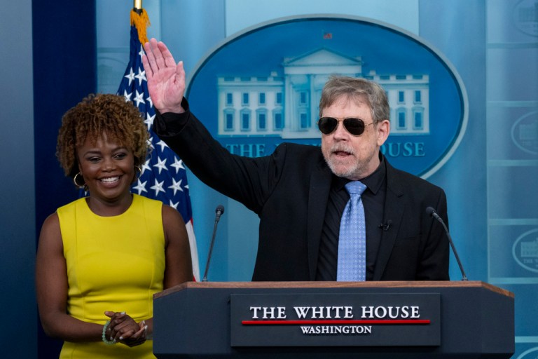 Star Wars legend Mark Hamill makes cameo at White House press briefing