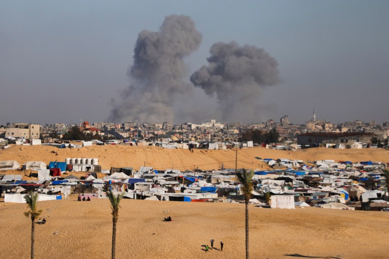 Israel launches airstrikes on Rafah as it reviews Hamas ceasefire deal