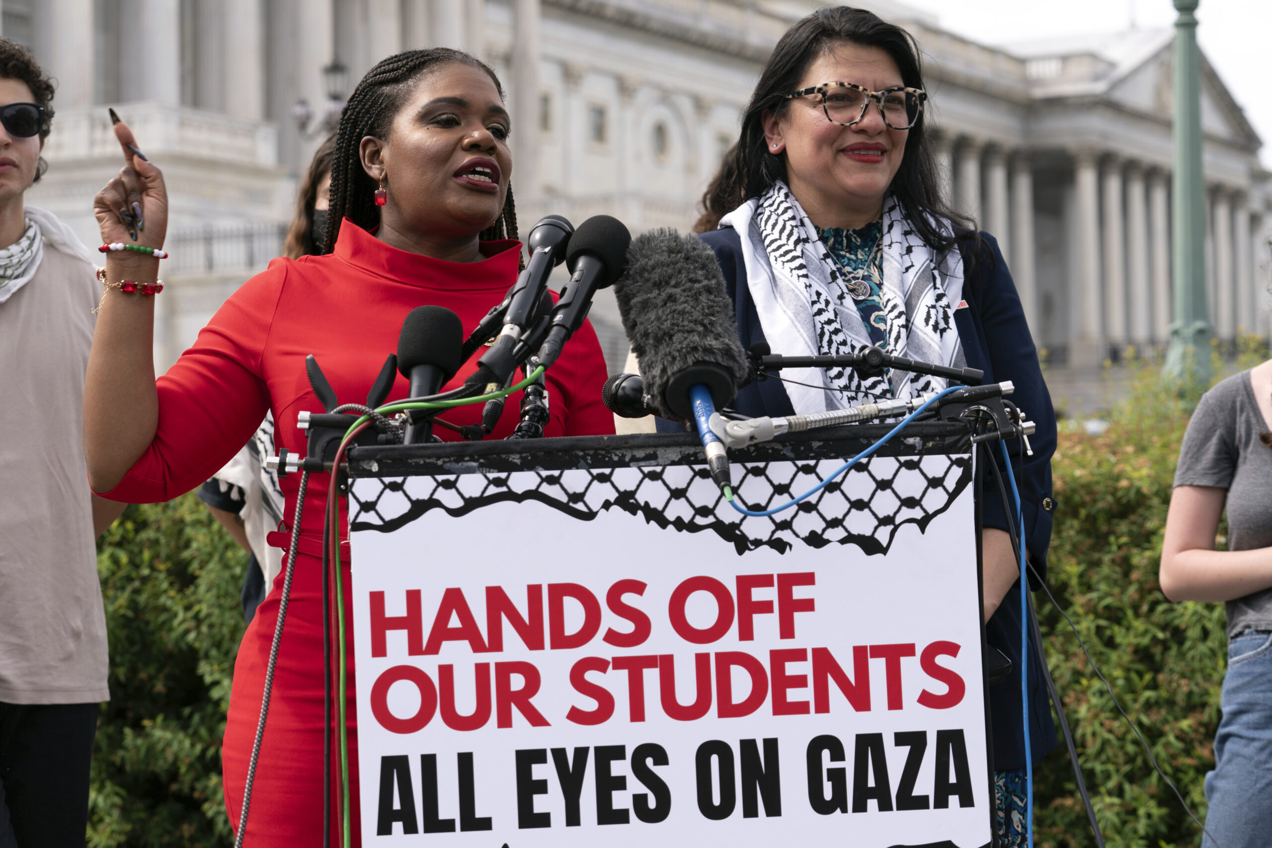 Cori Bush compares pro-Palestinian campus protests to women’s suffrage movement
