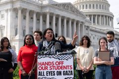Tlaib implies voters should protest Biden at the ballot box in November at pro-Palestinian confab