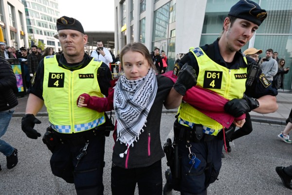 Greta Thunberg arrested outside Eurovision finale