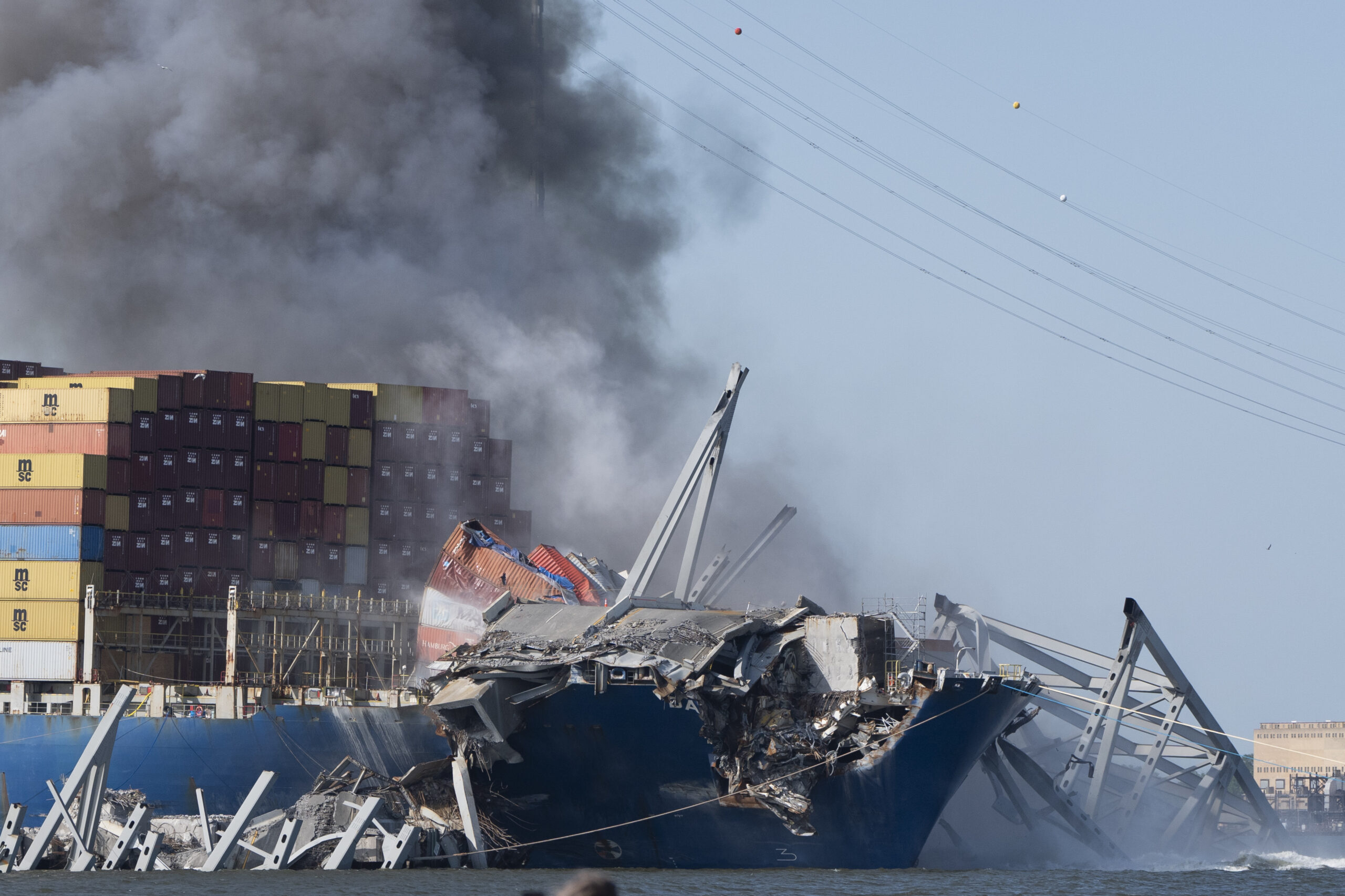 Cargo ship that crashed into Baltimore bridge suffered power blackout hours before leaving port