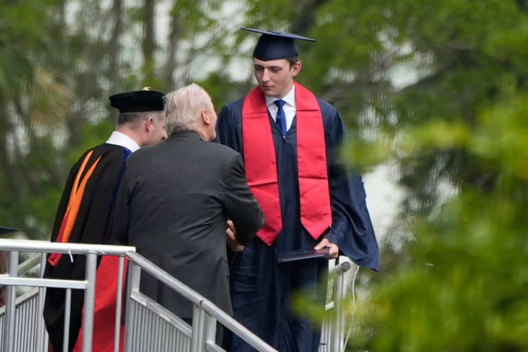Donald Trump attends Barron’s graduation before heading to fundraiser