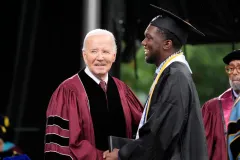 Biden receives cold shoulder from some students at Morehouse College graduation