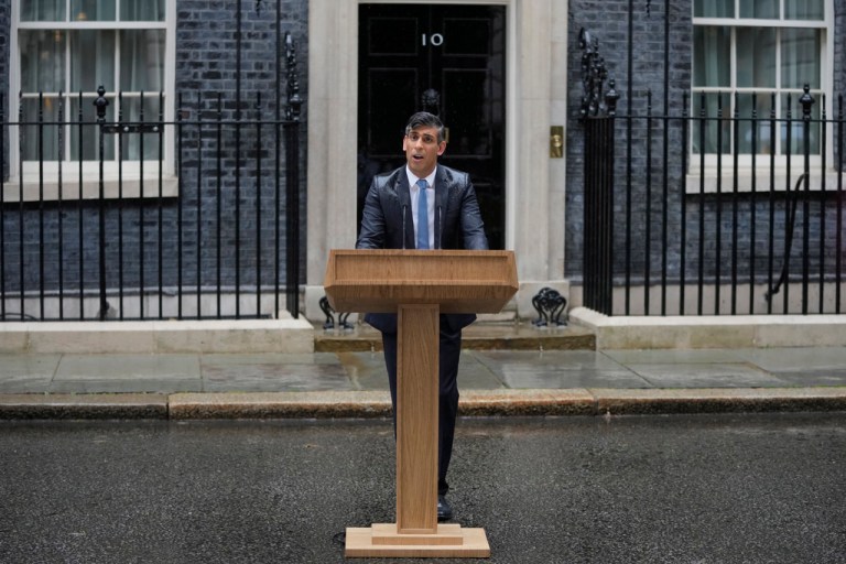 Drenched by rain, Rishi Sunak calls for UK general election on July 4