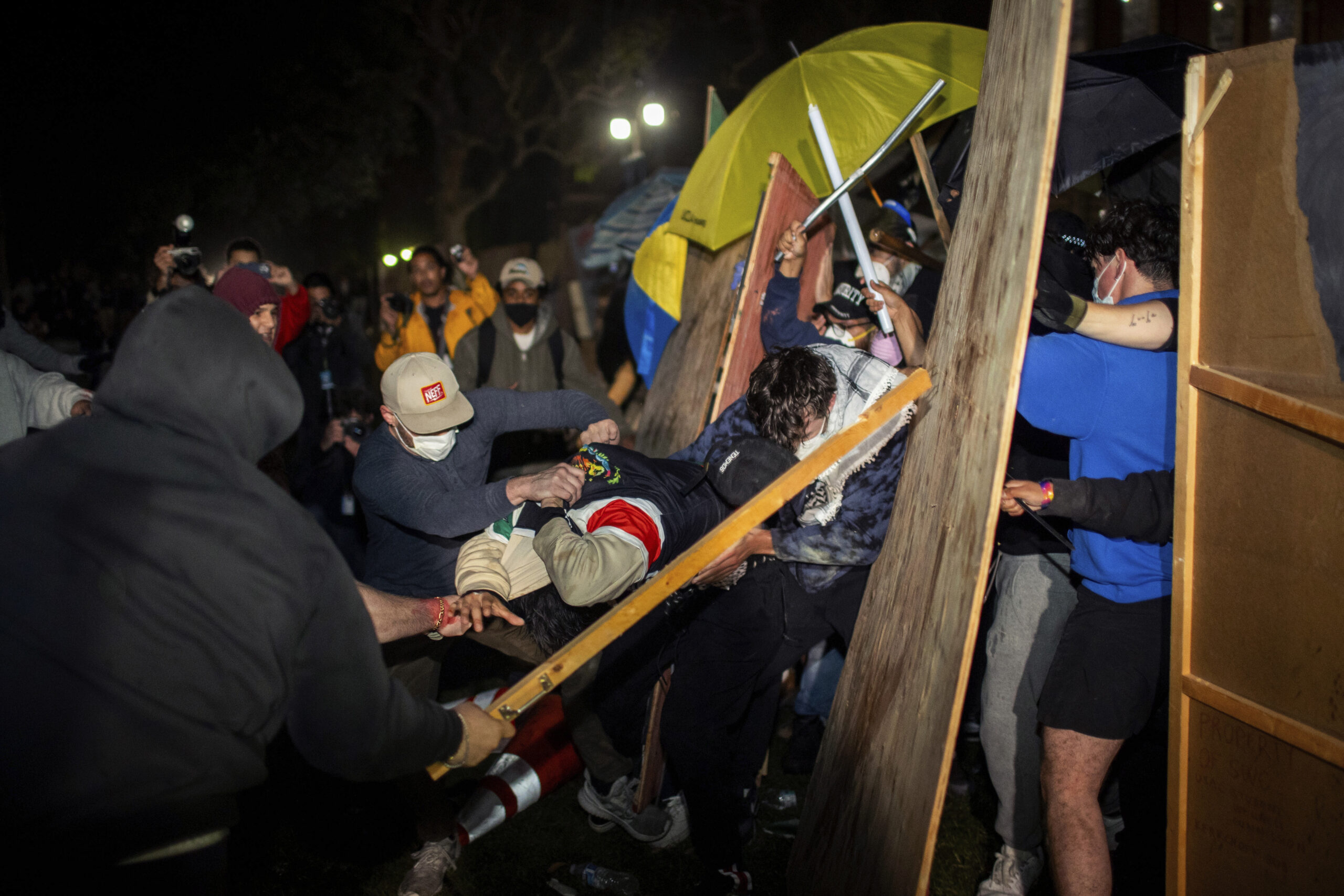 Police make first arrest in UCLA fight between protester groups
