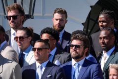Chiefs kicker Harrison Butker puts politics aside to join Biden at White House
