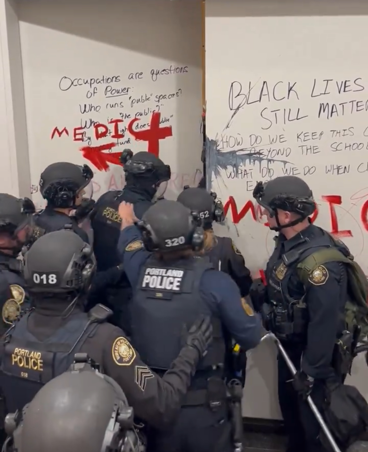 Protesters storm library at Portland State University