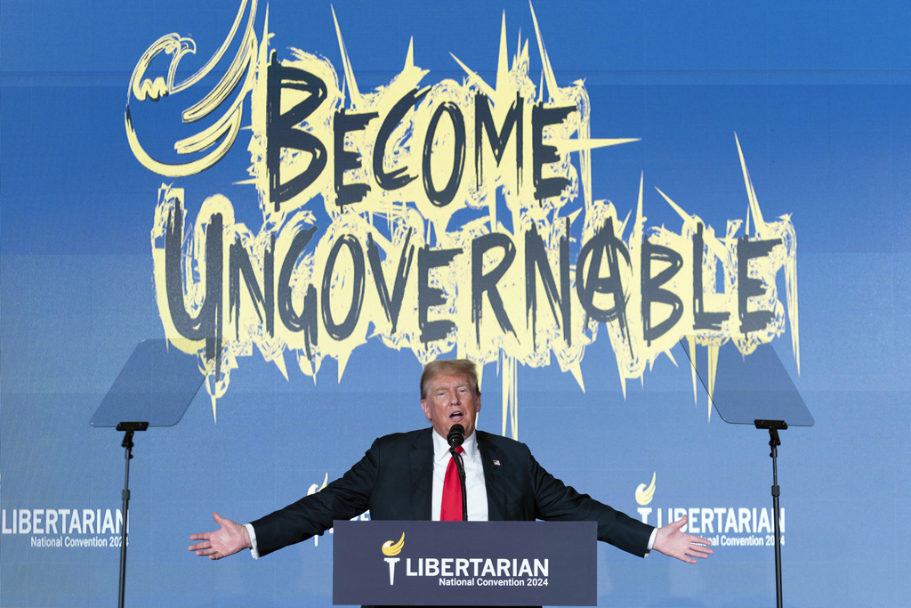 Trump embraces crypto and bitcoin at Libertarian gathering.