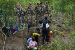 Texas soldiers fire pepper ball guns to deter border crossings