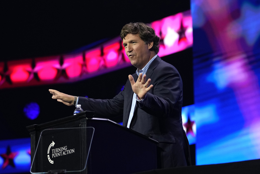 Tucker Carlson announces fall tour featuring Russell Brand and Kid Rock