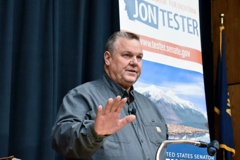 Jon Tester targets Tim Sheehy for flying private, despite the senator’s own jet travel