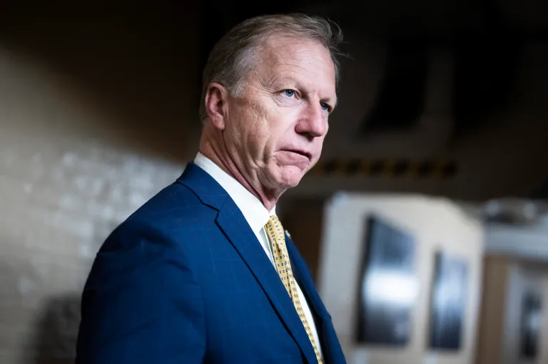 UNITED STATES - MAY 22: Rep. Kevin Hern, R-Okla., leaves a meeting of the House Republican Conference in the U.S. Capitol on Wednesday, May 22, 2024. (Tom Williams/CQ Roll Call via AP Images)