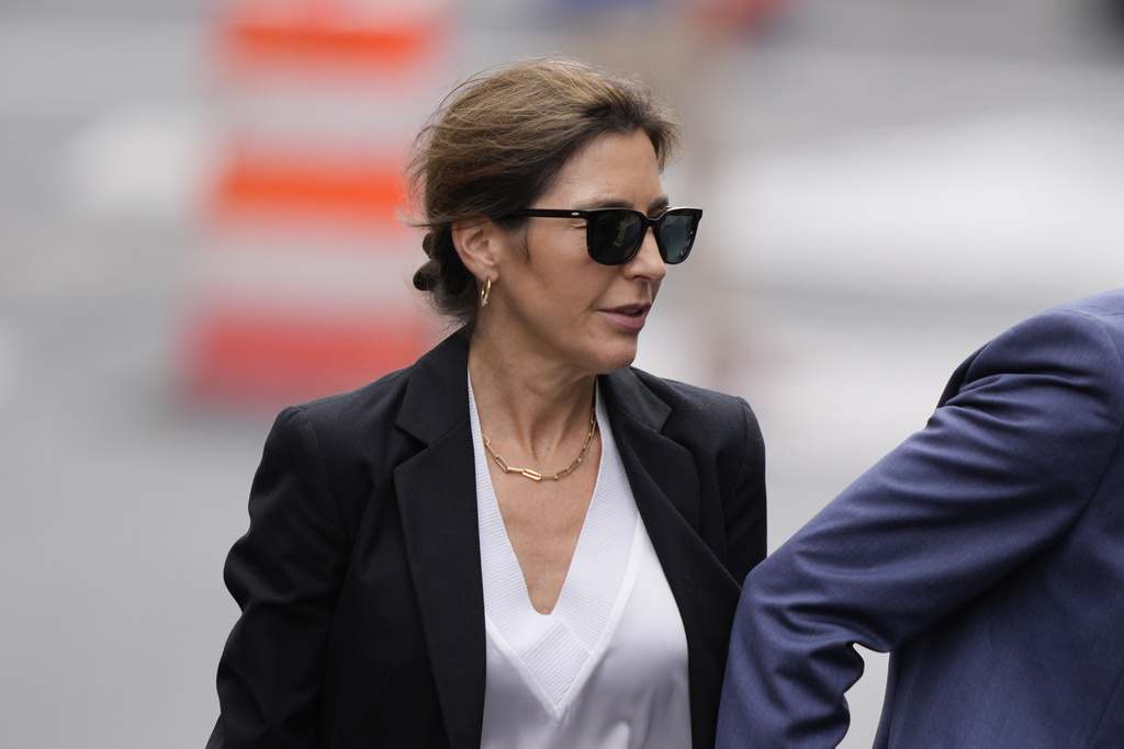 Hallie Biden arrives at federal court, Thursday, June 6, 2024, in Wilmington, Del. (AP Photo/Matt Rourke)