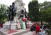 Anti-Israel graffiti in Lafayette Square after protest prompts bill sending vandals to prison
